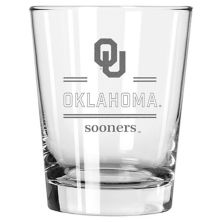 Oklahoma Sooners 15oz. Double Old Fashioned Glass The Memory Company