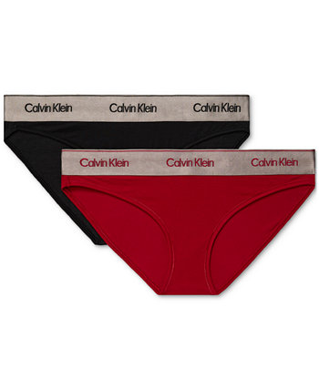 Женские Трусы Calvin Klein 2-Pk. Modern Cotton Holiday Bikini QF8286 Calvin Klein