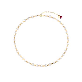 Ожерелье Empress с покрытием из 18-каратного золота с искусственным жемчугом SHASHI
