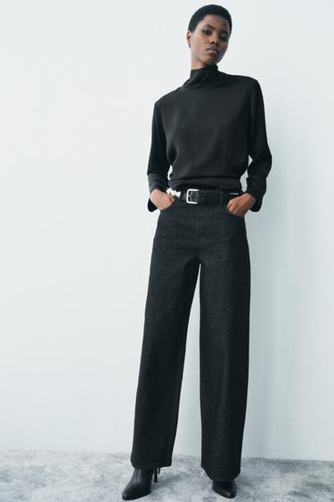 Женские Прямые Джинсы ZARA MID WAIST BAGGY ZARA