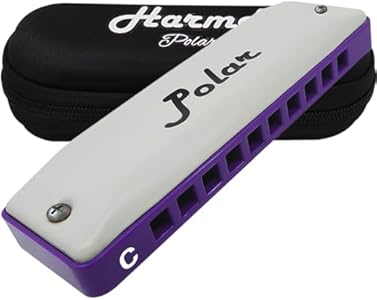 Harmo Polar Diatonic Harmonica Key of A - Harmonic Minor Tuning for Classical, Jazz, Gypsy, Oriental, Lounge and Tango Music, Mouth Organ With Case, Harmonica for Adults, Beginners & Professionals Harmo