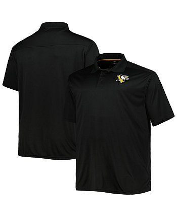 Мужская черная рубашка-поло Pittsburgh Penguins Big and Tall Team Color Profile