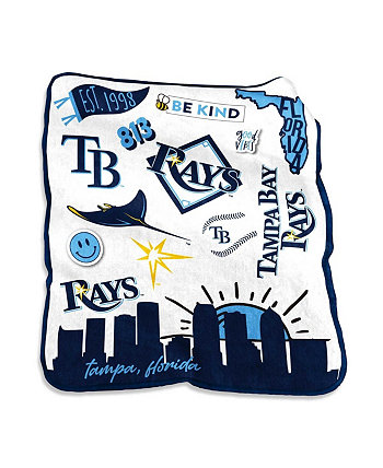 Плюшевое одеяло Tampa Bay Rays Native Raschel размером 50 x 60 дюймов Logo Brand