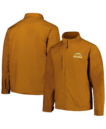 Мужская коричневая спецодежда Los Angeles Chargers Journey куртка Tri-Blend с молнией во всю длину Dunbrooke