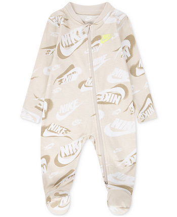 Baby Printed Interlock Footed Coverall Nike