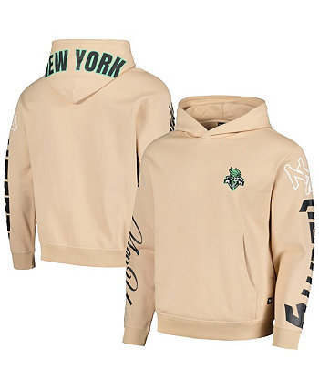 Men's and Women's Cream New York Liberty Graffiti Acid Wash Pullover Hoodie The Wild Collective