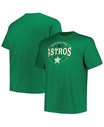 Мужская футболка Kelly Green Houston Astros Big and Tall Celtic Profile