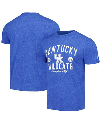 Мужская футболка Heather Royal Distressed Kentucky Wildcats Bendy Arch Victory Falls Tri-Blend League Collegiate Wear