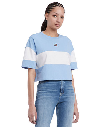 Women's Colorblock Cotton Crop T-Shirt Tommy Jeans