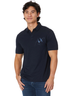 Мужская рубашка-поло с логотипом AX ARMANI EXCHANGE AX ARMANI EXCHANGE