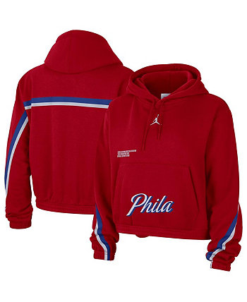 Женский красный пуловер с капюшоном Philadelphia 76ers Courtside Statement Edition Jordan