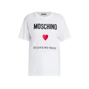 Хлопковая футболка In Love We Trust Moschino