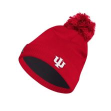 Men's adidas Crimson Indiana Hoosiers 2023 Sideline COLD.RDY Cuffed Knit Hat with Pom Adidas