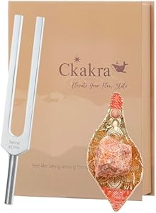 Ckakra Biofield Therapy Mindfulness Tuning Fork Kit,Mind and Body Healing, Healing Crystal Kit, Anxiety & Stress Relief, Inner Peace, 741hz Solfeggio Frequencies for Throat Chakra,Peacock Ckakra