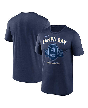 Men's Navy Tampa Bay Rays Dominican Republic Series Legend T-shirt Nike