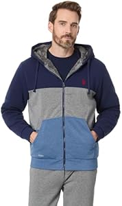 U.S. Polo Assn. Men's USPA Color-Block Full Zip Sherpa Hoodie U.S. Polo Assn.