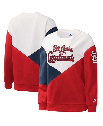 Женский бело-красный пуловер с капюшоном St. Louis Cardinals Starter
