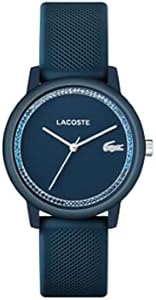 Женские часы Lacoste 12.12 Go: алюминиевый корпус, кварцевый механизм, черный силиконовый ремешок Lacoste