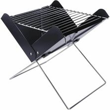 12&#34; Folding Grill Charcoal Barbecue Grill, Mini Tabletop Camping Grill Abrihome