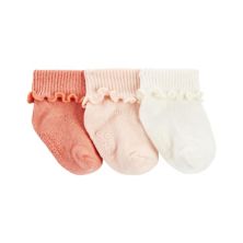 Baby Girl Carter's 3-Pack Ribbed Ruffled Socks Carter's