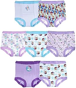 Disney Frozen Toddler Girls 7-pk Potty Training Pants with Success Tracking Chart and Stickers Sizes 2t, 3t, 4t Disney