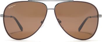 Солнцезащитные очки-авиаторы 60 мм Salvatore Ferragamo