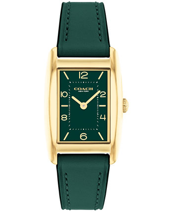 Женские зеленые кожаные часы Resse 24 мм COACH
