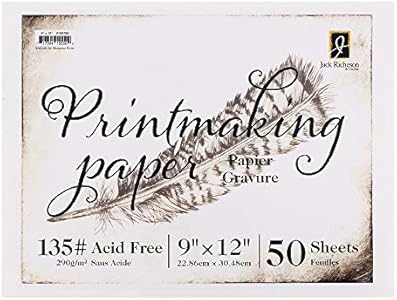 Richeson Printmaking Paper, 135# 9x12 inches, 50 Sheets (100768) Jack Richeson