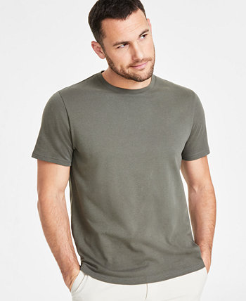 Мужская однотонная футболка обычного кроя с круглым вырезом, созданная для Macy's I.N.C. International Concepts