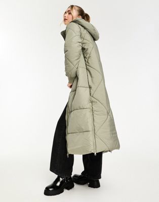 Удлиненное дутое пальто JDY шалфейного цвета JDY