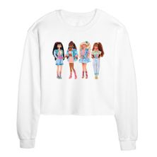 Juniors' Barbie® Retro Group Crop Sweatshirt Licensed Character