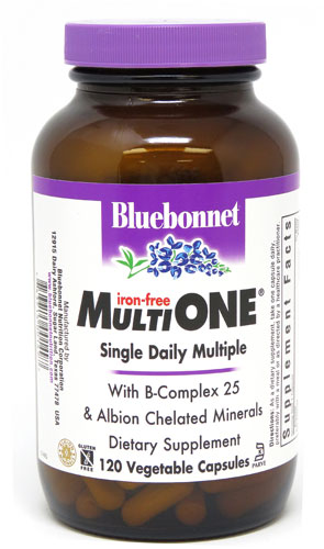 Bluebonnet Nutrition Multi One® без железа -- 120 растительных капсул Bluebonnet Nutrition