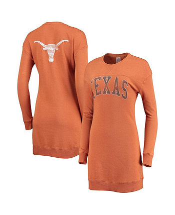 Женское платье-толстовка Texas Longhorns 2-Hit Orange Orange Gameday Couture