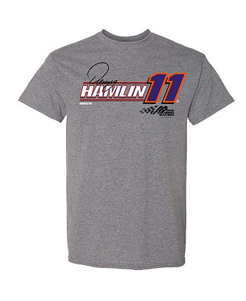 Мужская серая футболка Denny Hamlin Lifestyle 1-Spot Joe Gibbs Racing Team Collection