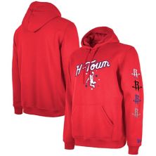 Men's New Era Red Houston Rockets Big & Tall 2023/24 City Edition Jersey Pullover Hoodie New Era x Staple