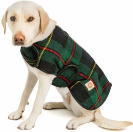 Chilly Dog Navy Plaid Dog & Cat Quilted Coat Chilly Dog