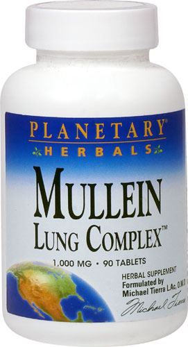 Planetary Herbals Mullein Lung Complex™ — 850 мг — 90 таблеток Planetary Herbals