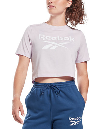 Женская укороченная футболка с логотипом Reebok