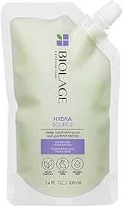 Biolage Hydra Source Deep Treatment Pack | Moisturizing & Strengthening Hair Mask | With Aloe | For Dry, Damaged Hair | Paraben Free | Vegan | Cruelty Free | Leave In Hair Treatment BIOLAGE