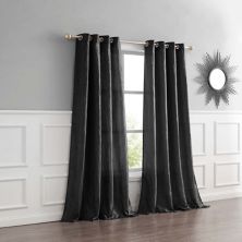 Dainty Home Verona Solid Crushed Faux Silk Light Filtering Grommet Single Curtain Panel Dainty Home