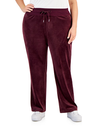 Велюровые широкие брюки больших размеров Calvin Klein