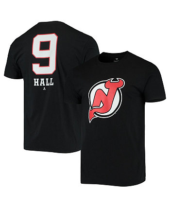 Мужская фирменная черная футболка Taylor Hall New Jersey Devils Underdog Fanatics