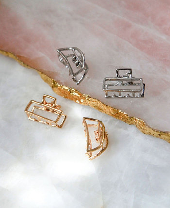 Мини-тонированное золотое и серебряное тонированное зажимное устройство челюсти Soho Style