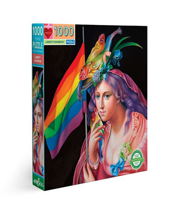 Набор пазлов для взрослых Piece and Love Liberty Rainbow из 1000 квадратных деталей EeBoo