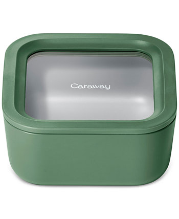 4.4-Cup Square Glass Food Storage & Lid Caraway