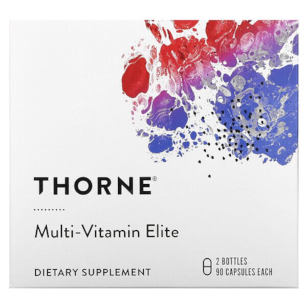Multi-Vitamin Elite, Утренняя и Вечерняя Формула - 2 бутылки по 90 капсул - Thorne Thorne