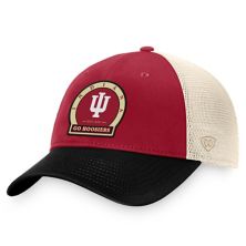 Men's Top of the World Crimson Indiana Hoosiers Refined Trucker Adjustable Hat Top of the World
