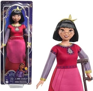 Mattel Disney Wish Toys, Dahlia of Rosas Posable Fashion Doll with Removable Clothes & Accessories, Inspired by the Movie Mattel