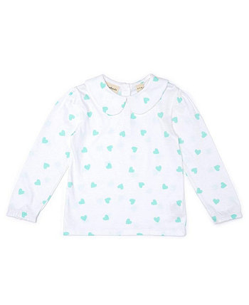 Рубашка с длинными рукавами и воротником Питер Пэн для малышей для девочек и малышей Dotty Dungarees