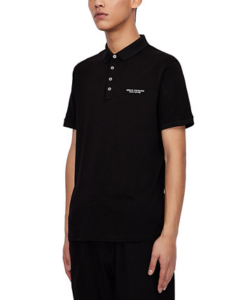 Мужская рубашка поло Milano/New York стандартного кроя с принтом логотипа Armani